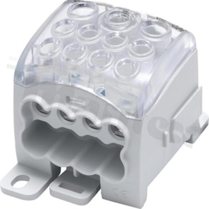 DIN rail terminal block; universal block; grey; single-pole; 95mm2; Al/Cu; 1000V AC DC/ 270A