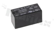 Przekaźnik elektromagnetyczny; prąd znamionowy 12A; napięcie cewki 12VDC; pojedynczy styk przełączny (1C); 12A/30VDC; 12A/250VA