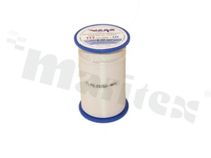 Przewód pojedynczy TLY/LIY; z wielodrutową miedzianą żyłą; biały; przekrój 0.22mm2; AWG 24; 300V; -40+105 st.C; 50m.