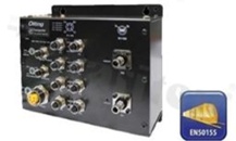 Switch przemysłowy kolejowy PoE; zarządzalny; norma kolejowa EN50155; 8 portów 10/100Base-T(X) PoE; 2 porty 1000Base-SX; złącza 8x M12 i 2x Q-ODC; temp. pracy: -40+75 st.C; zasilanie redundantne 48VDC; WYCOFANY Z PRODUKCJI