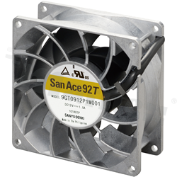 Wentylator; o szerokim zakresie temperatur; DC; 12VDC; 92x92x38mm; 3.3m3/min; 58.0dB.