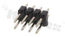 Listwa stykowa do PCB; w rastrze 2.54mm; 2x4 styków; montaż: THT; męska; prosta; dwurzędowa
