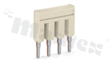 Bridge for 2002 series through terminal blocks; 2-track; light grey; 800V/14A