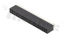 Pin Header; pitch 2.54mm; 2x19 pins; assembly: THT; female; straight; double row