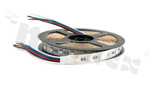 LED strip 150x LED PLCC6; 25mb/reel; waterproof (Silicone Tube); warm white 3000K; 24V DC; 125W; RoHS