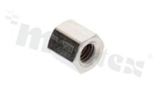 Spacer sleeve; brass; nickel-plated; hexagonal; internal-internal thread; M3; L: 5mm; L1: 5mm; key SW5