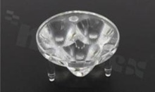 Lens for LED high power; angle: 10 to 20 degrees FWHM; Number of LEDs: 3; Dimensions: round 35mm; Height: 15mm; meterial: PMMA; Fastening: glue; pin