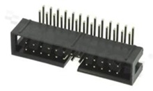 Full shrouded header for PCB; pitch 2.54mm; 26-contacts; THT; male; side entry