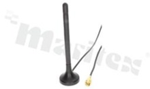 Antena; prętowa; VSWR<2.0; liniowa; dookólna; RG174; 2.5m; SMA; magnetyczna; fi29.4x110mm; czarna