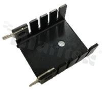 Heatsink; moulded TO-220; 30x25.4x12.7mm; black; anodized aluminium AL5052; RoHS.