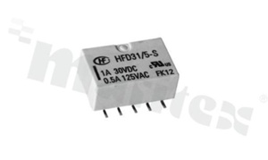 Electromagnetic relay; contact rating current 2A; 2 coils bistable; coil voltage 24VDC; 2 changeover contact (2C); coil power 300mW; 2A/30VDC; 0;5A/125 AC/version SMT