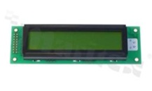 Wyświetlacz LCM; LCD znakowy; 20x2 znaków;STN żółto-zielonym Y/G z podświetlenia LED; kąt patrzenia 6:00;