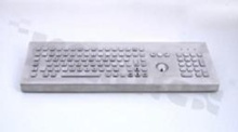 Metalowa klawiatura przemysłowa; IP65; 106 klawiszy; klawiatura numeryczna; trackball; USB; typu desktop; temperatura pracy  -10+60st.C; wymiary 502mm x 164mm