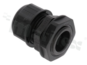 Cabel Gland PG13.5; nylon; PG13.5 5-9.0mm; Flat O-ring; with lock nut; black; for wrench 24