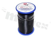 Przewód pojedynczy TLY/LIY; z wielodrutową miedzianą żyłą; czarny; przekrój 0.22mm2; AWG 24; 300V; -40+105 st.C; 50m.