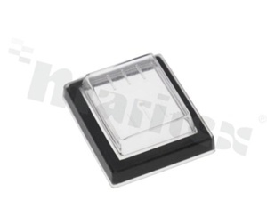 Rocker Switch; 2-pole; 2 positions; 29.6x21.3mm; pin terminals; red illuminated button; 16A/250V