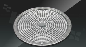 Lens for LED mid power; angle: 60 degrees ; Number of LEDs: 1; Dimensions: round 225mm; Height: 7.5mm; material: PC; Fastening: screw