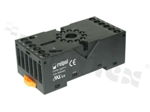 Socket for relay R15; 11 PIN; 10A; mounting: panel, DIN; 10A/250VAC