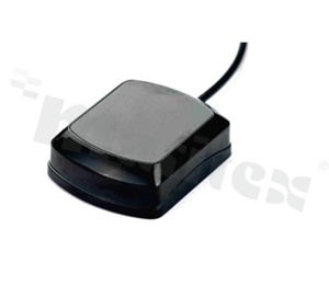 Antenna; active; rectangular; GNSS; 1592-1592MHz; 2.0dBi/28.0dB; VSWR<2.0; RHCP; RG174; magnetic/adhesive; 25x25x4mm; black; IP65-IP67