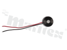 Electret microphone; voltage: 1.0-5V; impedance: 2.2kOhm; sensitivity: -47dB; dimensions: 9.7x5mm