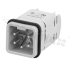 Wkład męski Heavy-Mate seria A; 5-stykowy(4+PE); rozmiar: A3/4; 18A; 400V; kabel 0.25-2.5mm2; styki srebrzone; skręcane