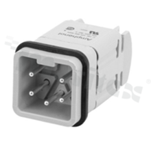 Wkład męski Heavy-Mate seria A; 5-stykowy(4+PE); rozmiar: A3/4; 18A; 400V; kabel 0.25-2.5mm2; styki srebrzone; skręcane