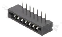 Złącze Non-ZIF do PCB; w rastrze 2.54mm; 7-stykowe; montaż: THT; poziome