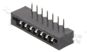 Złącze Non-ZIF do PCB; w rastrze 2.54mm; 7-stykowe; montaż: THT; poziome