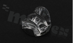 Lens for LED high power; angle: Oval 130 x 21 degrees FWHM; Number of LEDs: 1; Dimensions: round 16mm; Height: 9.1mm; meterial: PMMA; Fastening: tape;- lens without pin