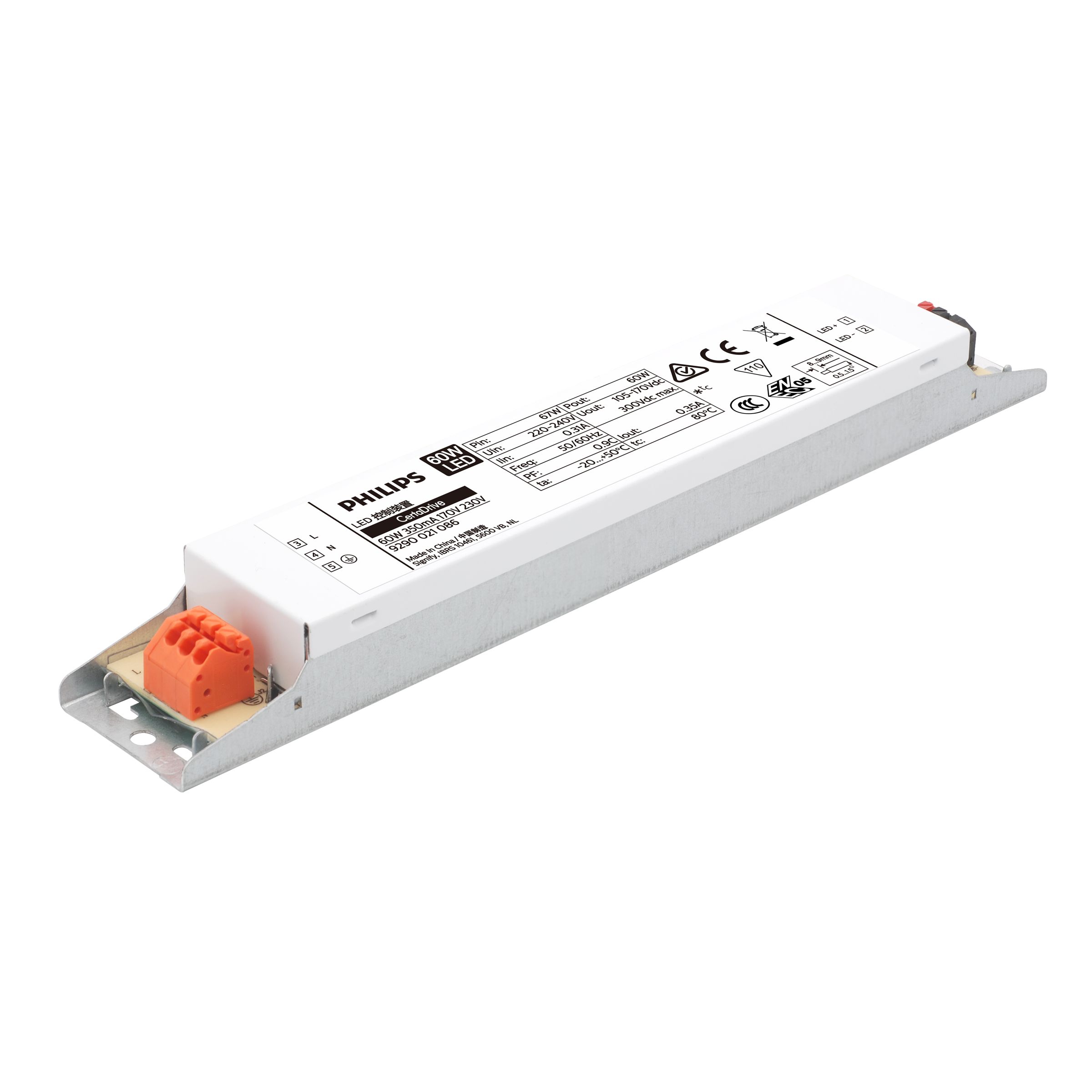 Power supply; LED; DALI; 100W; 50-220V; 0.25-0.7A; 220-240VAC; 186-250VDC; IP20