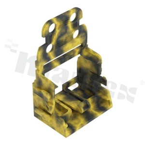 Adapter; do złączki 10-przewodowej 221;4mm2; z odciążeniem przewodów;ze stopką zatrzaskową; ciemnyszary-żółty