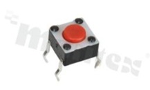 Przełącznik Tact Switch; THT; wymiary korpusu 6.0x6.0; h=4.3mm; pionowy; o sile nacisku 260gf; przycisk okrągły
