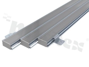 Profil aluminiowy wielofunkcyjny typu Pro Multi, aluminium 6063-T5; anodowany, piaskowany,srebrny, dł.2 m,, głeb. x szer: 9,5 mm x 21,70 mm, RoHS