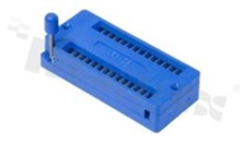 Textool socket; in pitch 2.54mm; 24-leads; D=15.24mm