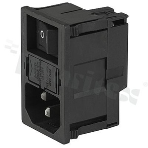 Moduły wejściowe zasilania (PEM); KM00.1105.11; Quick Connect; 3; Panel, Snap-In; Receptacle