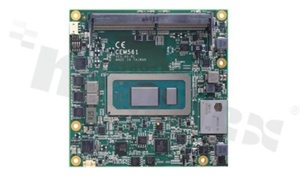 Moduł procesorowy COM Express Typ 6; Intel Core i7/i5/i3/ Intel Celeron procesor 7305E; RAM: do 64GB; LPC; SPI; 2xTX/RX; 12xUSB; LAN; VGA; LVDS; 2xDDI; DIO; Audio; 2xSATA; do 2xPCIe + 8xPCIe; temp. pracy: -40+85C; zasilanie: ATX