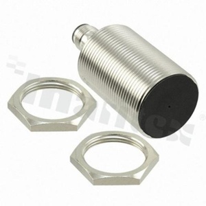 Proximity sensor; inductive; material: nickel-brass; length: 64mm; thread: M30; shielded; sensing distance: 10mm; power supply: 10-30V DC; PNP-NO; connector: M12