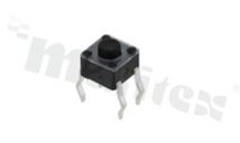 Przełącznik Tact Switch; THT; wymiary korpusu 4.5x4.5; h=3.8mm; pionowy; o sile nacisku 160gf; przycisk okrągły