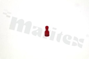 Flat terminal; 4.75mm; 0.8mm; female; 0.5-1.5mm2; crimped; for cable; insulated; tinned; brass; red; Imax 10A; L=20mm