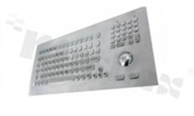 Metalowa klawiatura przemysłowa; IP65; 104 klawisze; trackball; USB; montaż panelowy; temperatura pracy  -10+60st.C; wymiary 385mm x 180mm