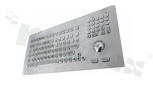 Metalowa klawiatura przemysłowa; IP65; 104 klawisze; trackball; USB; montaż panelowy; temperatura pracy  -10+60st.C; wymiary 385mm x 180mm