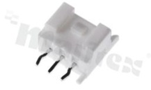 Header for PCB; pitch 2.00mm; 3-contacts; THT; male; top entry