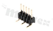Listwa stykowa do PCB; w rastrze 1.27mm; 1x5 styków; montaż: SMD; męska; prosta; jednorzędowe; 5.0X3.7X0.8