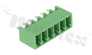 Listwa zaciskowa rozłączalna; w rastrze 3.50mm; 6-torowa; męska; pionowa; zabudowana; UL 300V/8A; TUV:250V/7A