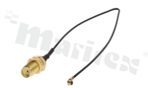 Kabel antenowy; przejściowy; koncentryczny RG1.13; zakończony obustronnie żeńskim wtykiem U.FL; długość całkowita 50mm; współpracuje z gniazdem męskim  RF-IPX125-1G-AU