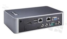Digital Signage Player; AMD T40E 1.0 GHz dualCore; Low powerConsumption; 1 DisplayPort; 1 VGA; 2USB; 1 Audio; 1 RS-232; 2 LAN