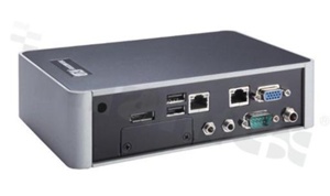 Digital Signage Player; AMD T40E 1.0 GHz dualCore; Low powerConsumption; 1 DisplayPort; 1 VGA; 2USB; 1 Audio; 1 RS-232; 2 LAN