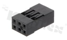 Crimp Terminal Housing; pitch 2.00mm; 2x3 pins; assembly: for cable; female; double row