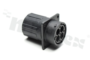 Standard Connector circular; Sq Flg Rcpt w endcap 4 pins; SZ 16 Pin
