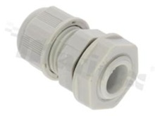 Dławica kablowa M12; nylonowa; M20x1,5 2- 5.00mm;flat O-ring; z nakrętką; szara